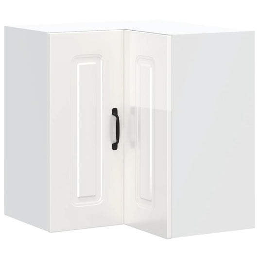 Kitchen Wall Corner Cabinet "Kalmar" High Gloss White Kitchen Wall Corner Cabinet "Kalmar" High Gloss White
