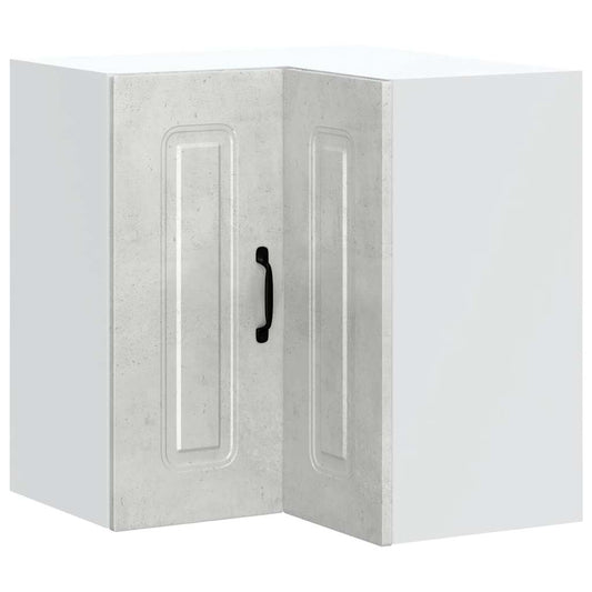 Kitchen Wall Corner Cabinet Kalmar Concrete Grey Engineered Wood Kitchen Wall Corner Cabinet Kalmar Concrete Grey Engineered Wood