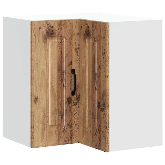 Kitchen Wall Corner Cabinet "Kalmar" Old Wood Engineered Wood Kitchen Wall Corner Cabinet "Kalmar" Old Wood Engineered Wood