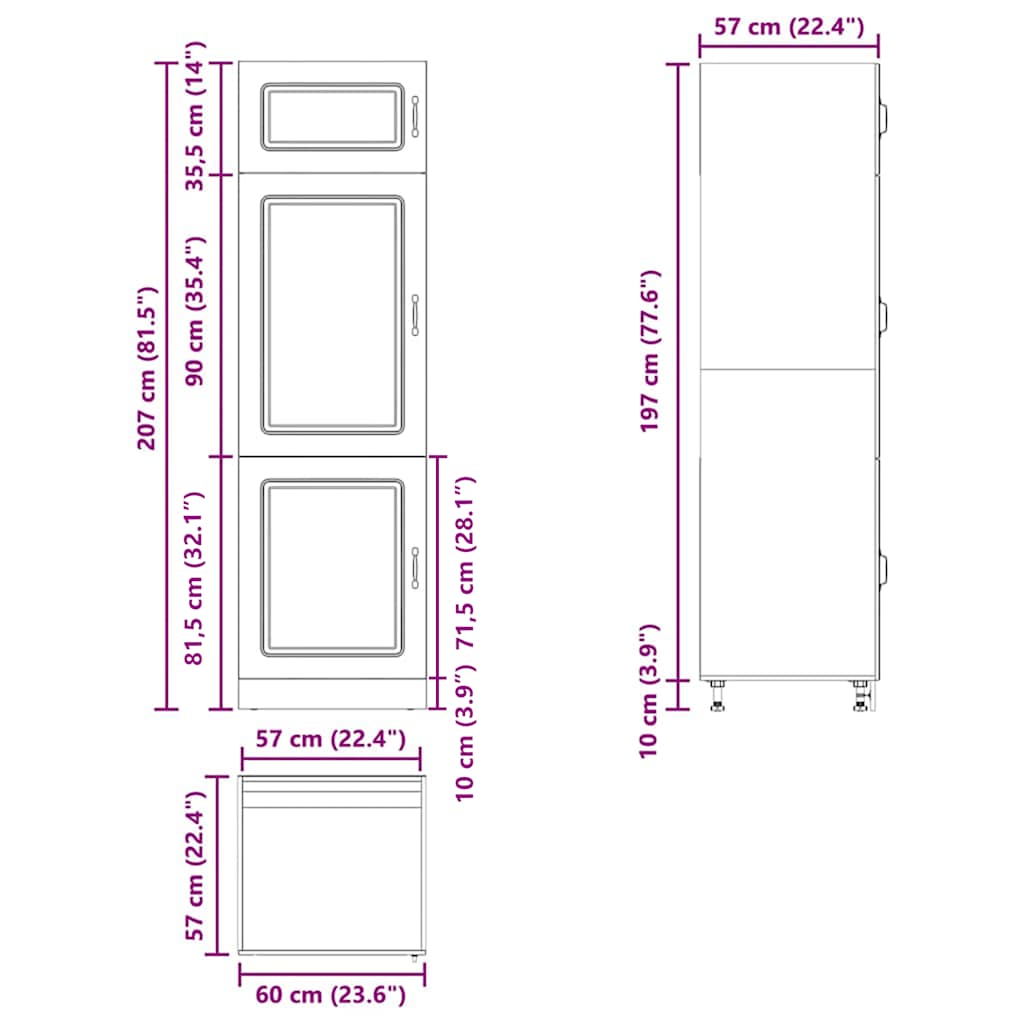 Kitchen Cupboard "Kalmar" White Engineered Wood