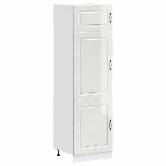 Kitchen Cupboard "Kalmar" High Gloss White Engineered Wood Kitchen Cupboard "Kalmar" High Gloss White Engineered Wood