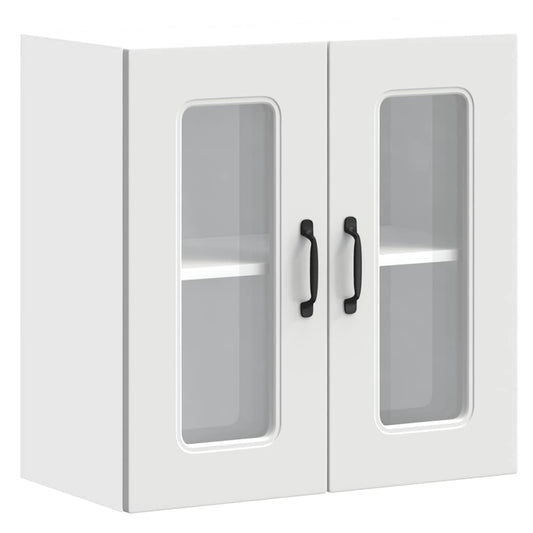 Kitchen Wall Cabinet with Glass Door "Kalmar" White Kitchen Wall Cabinet with Glass Door "Kalmar" White