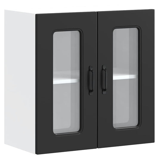 Kitchen Wall Cabinet with Glass Door "Kalmar" Black Kitchen Wall Cabinet with Glass Door "Kalmar" Black