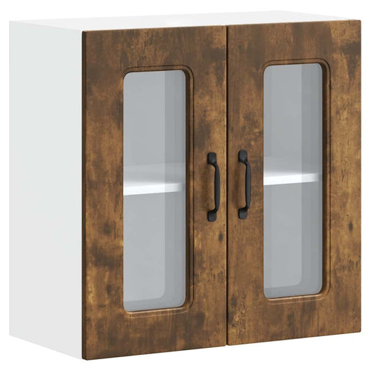 Kitchen Wall Cabinet with Glass Door "Kalmar" Smoked Oak Kitchen Wall Cabinet with Glass Door "Kalmar" Smoked Oak