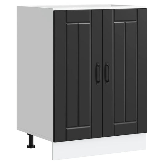 Sink Base Cabinet "Lucca" Black Engineered Wood Sink Base Cabinet "Lucca" Black Engineered Wood