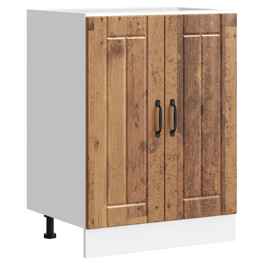 Sink Base Cabinet "Lucca" Old Wood Engineered Wood Sink Base Cabinet "Lucca" Old Wood Engineered Wood