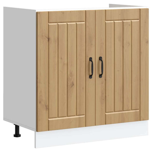 Sink Base Cabinet "Lucca" Artisan Oak Engineered Wood Sink Base Cabinet "Lucca" Artisan Oak Engineered Wood