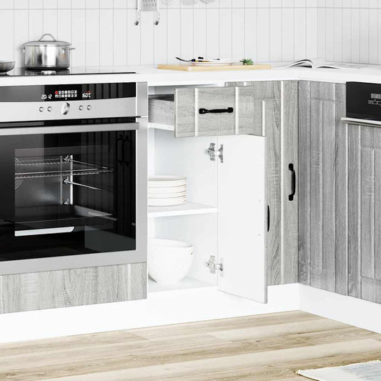 Kitchen Base Cabinet Lucca Grey Sonoma Engineered Wood Kitchen Base Cabinet Lucca Grey Sonoma Engineered Wood