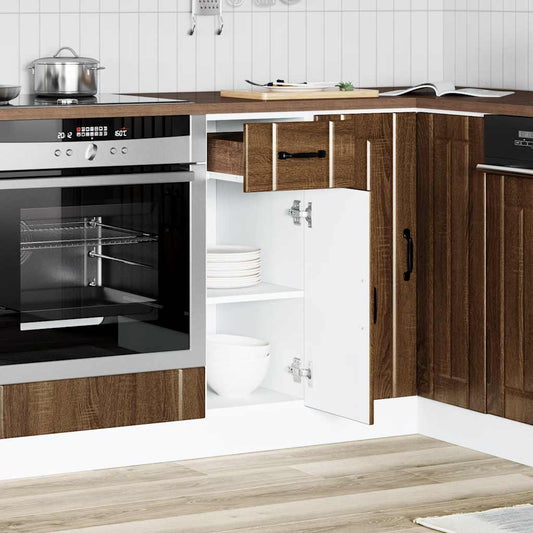Kitchen Base Cabinet Lucca Brown Oak Engineered Wood Kitchen Base Cabinet Lucca Brown Oak Engineered Wood