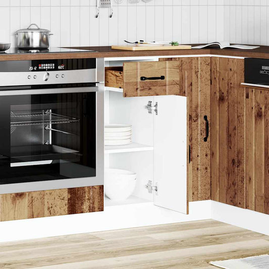 Kitchen Base Cabinet "Lucca" Old Wood Engineered Wood Kitchen Base Cabinet "Lucca" Old Wood Engineered Wood
