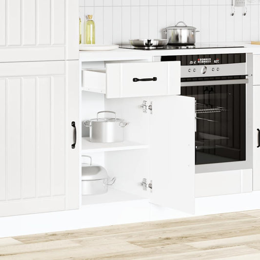 Kitchen Base Cabinet "Lucca" White Engineered Wood Kitchen Base Cabinet "Lucca" White Engineered Wood