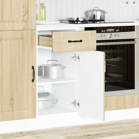 Kitchen Base Cabinet "Lucca" Sonoma Oak Engineered Wood Kitchen Base Cabinet "Lucca" Sonoma Oak Engineered Wood