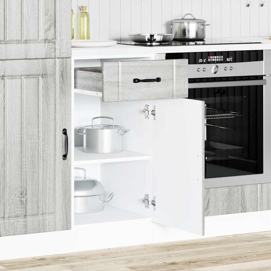 Kitchen Base Cabinet "Lucca" Grey Sonoma Engineered Wood Kitchen Base Cabinet "Lucca" Grey Sonoma Engineered Wood