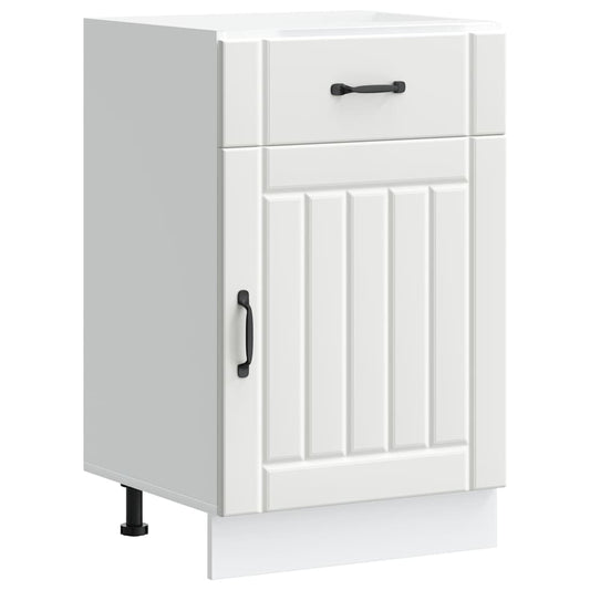 Kitchen Base Cabinet "Lucca" White Engineered Wood Kitchen Base Cabinet "Lucca" White Engineered Wood