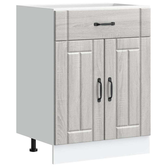 Kitchen Base Cabinet Lucca Grey Sonoma Engineered Wood Kitchen Base Cabinet Lucca Grey Sonoma Engineered Wood