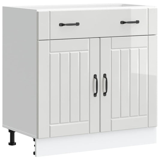Kitchen Base Cabinet Lucca High Gloss White Engineered Wood Kitchen Base Cabinet Lucca High Gloss White Engineered Wood