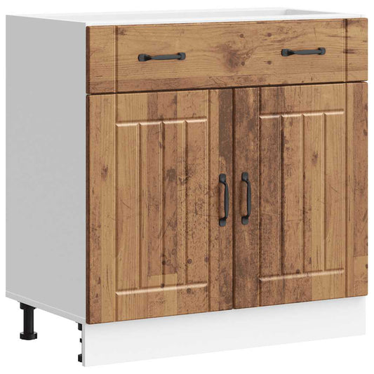 Kitchen Base Cabinet "Lucca" Old Wood Engineered Wood Kitchen Base Cabinet "Lucca" Old Wood Engineered Wood