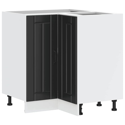 Kitchen Corner Base Cabinet "Lucca" Black Engineered Wood Kitchen Corner Base Cabinet "Lucca" Black Engineered Wood