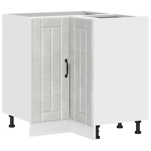Kitchen Corner Base Cabinet "Lucca" Concrete Grey Engineered Wood Kitchen Corner Base Cabinet "Lucca" Concrete Grey Engineered Wood