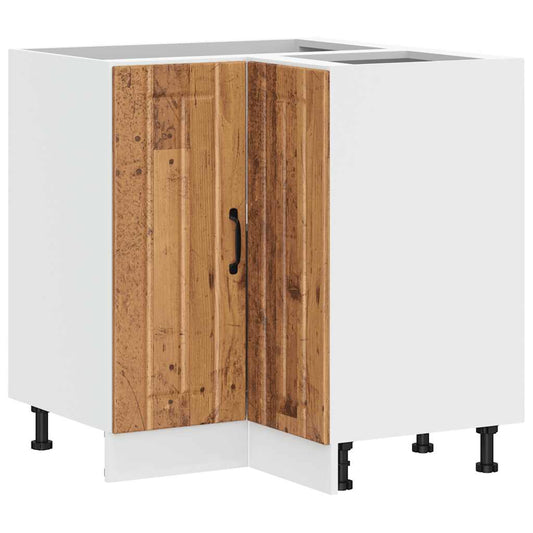 Kitchen Corner Base Cabinet "Lucca" Old Wood Engineered Wood Kitchen Corner Base Cabinet "Lucca" Old Wood Engineered Wood