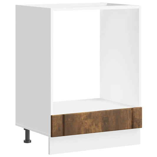 Oven Cabinet "Lucca" Smoked Oak Engineered Wood Oven Cabinet "Lucca" Smoked Oak Engineered Wood