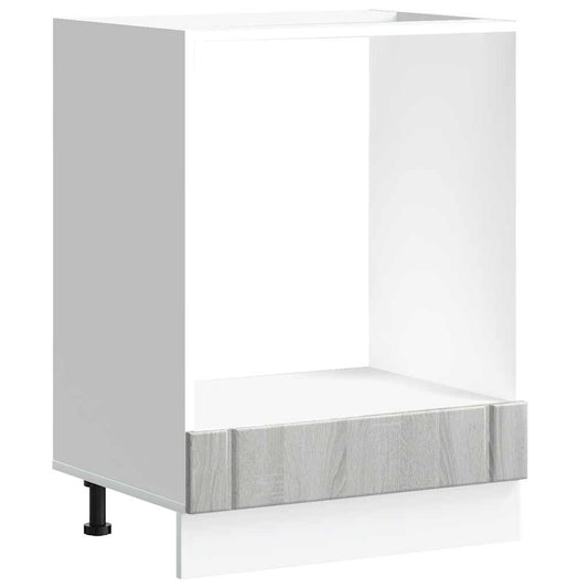 Oven Cabinet "Lucca" Grey Sonoma Engineered Wood Oven Cabinet "Lucca" Grey Sonoma Engineered Wood