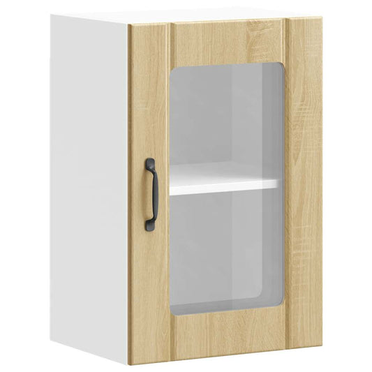 Kitchen Wall Cabinet with Glass Door "Lucca" Sonoma Oak Kitchen Wall Cabinet with Glass Door "Lucca" Sonoma Oak