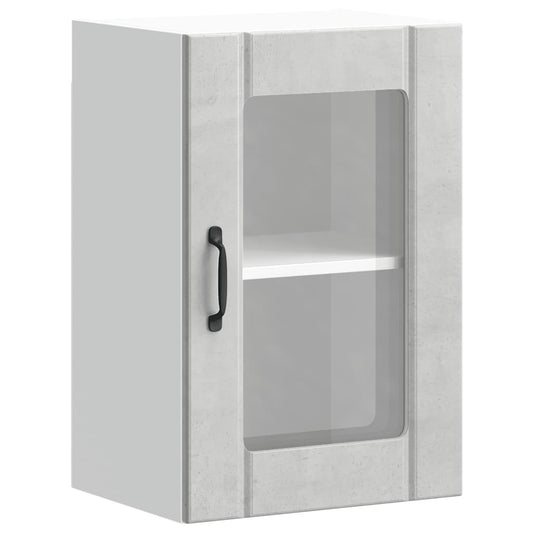 Kitchen Wall Cabinet with Glass Door "Lucca" Concrete Grey Kitchen Wall Cabinet with Glass Door "Lucca" Concrete Grey