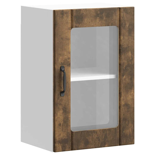 Kitchen Wall Cabinet with Glass Door "Lucca" Smoked Oak Kitchen Wall Cabinet with Glass Door "Lucca" Smoked Oak