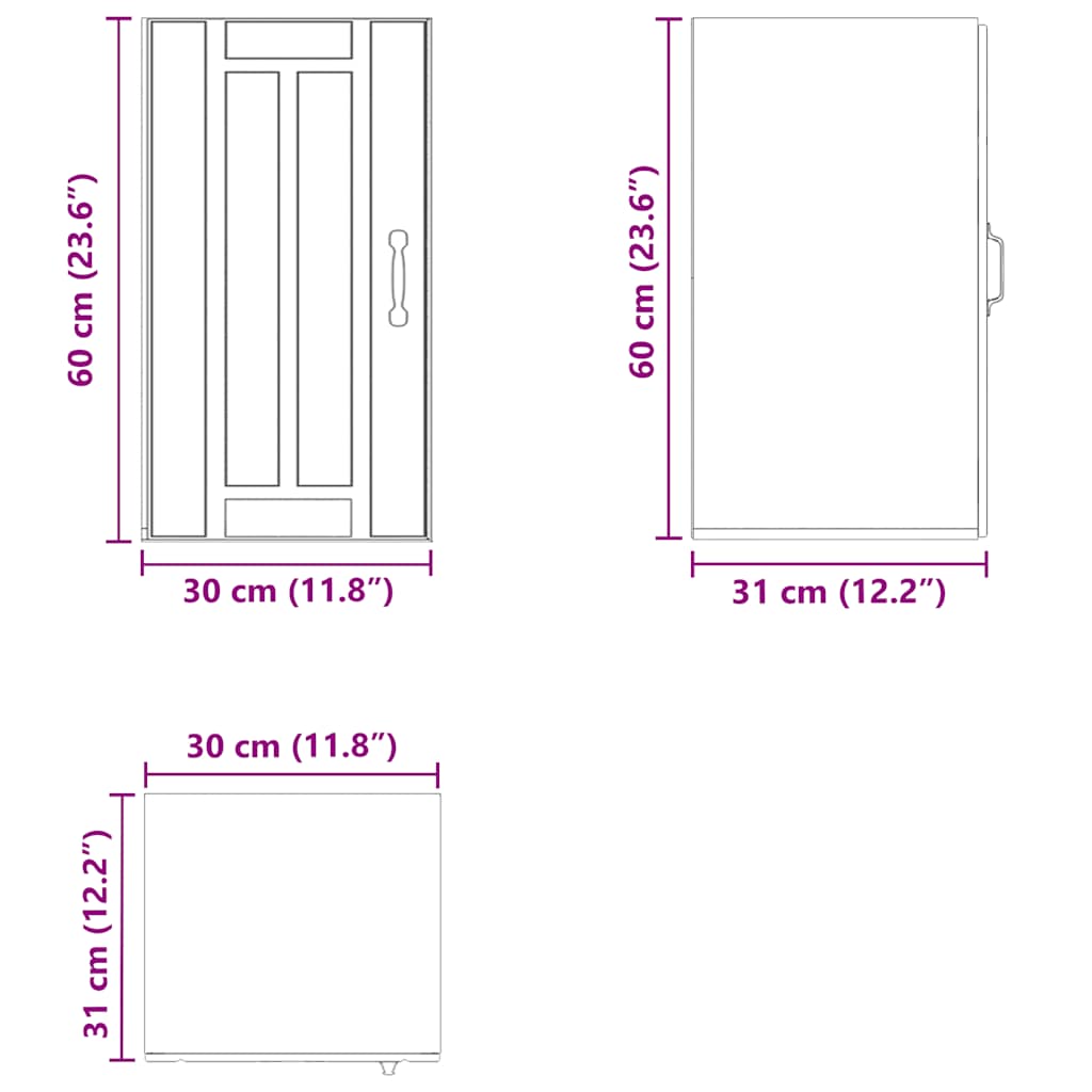 Kitchen Wall Cabinet Lucca White Engineered Wood