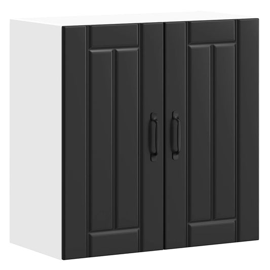 Kitchen Wall Cabinet "Lucca" Black Engineered Wood Kitchen Wall Cabinet "Lucca" Black Engineered Wood