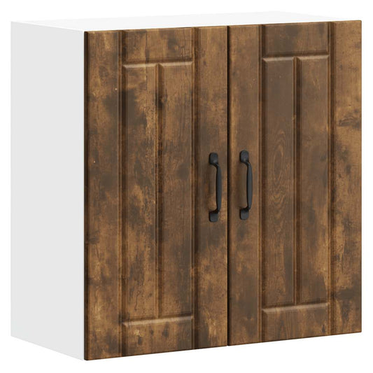 Kitchen Wall Cabinet "Lucca" Smoked Oak Engineered Wood Kitchen Wall Cabinet "Lucca" Smoked Oak Engineered Wood