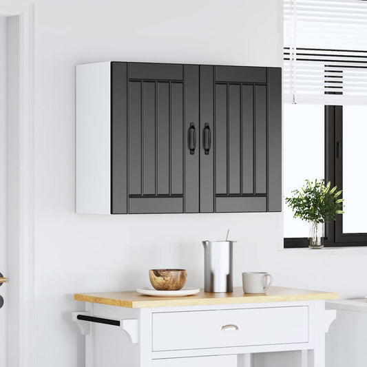 Kitchen Wall Cabinet Lucca Black Engineered Wood Kitchen Wall Cabinet Lucca Black Engineered Wood