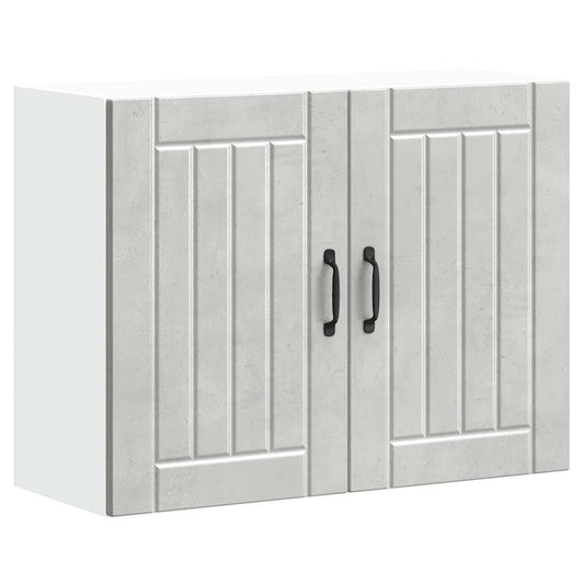 Kitchen Wall Cabinet "Lucca" Concrete Grey Engineered Wood Kitchen Wall Cabinet "Lucca" Concrete Grey Engineered Wood