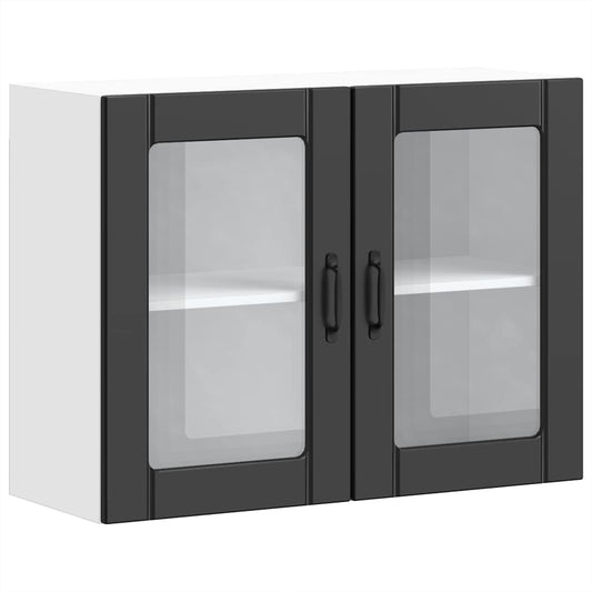 Kitchen Wall Cabinet with Glass Door "Lucca" Black Kitchen Wall Cabinet with Glass Door "Lucca" Black