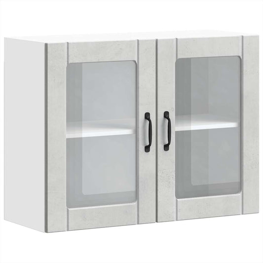 Kitchen Wall Cabinet with Glass Door "Lucca" Concrete Grey Kitchen Wall Cabinet with Glass Door "Lucca" Concrete Grey