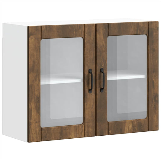 Kitchen Wall Cabinet with Glass Door "Lucca" Smoked Oak Kitchen Wall Cabinet with Glass Door "Lucca" Smoked Oak