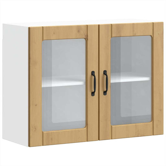 Kitchen Wall Cabinet with Glass Door "Lucca" Artisan Oak Kitchen Wall Cabinet with Glass Door "Lucca" Artisan Oak