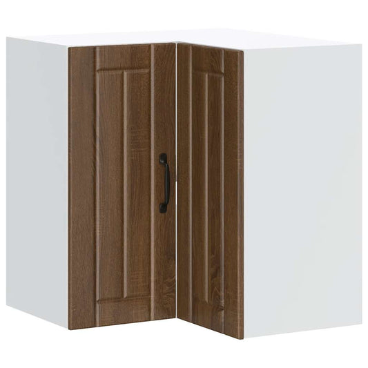 Kitchen Wall Corner Cabinet "Lucca" Brown Oak Engineered Wood Kitchen Wall Corner Cabinet "Lucca" Brown Oak Engineered Wood