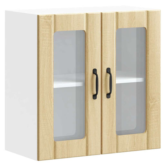 Kitchen Wall Cabinet with Glass Door "Lucca" Sonoma Oak Kitchen Wall Cabinet with Glass Door "Lucca" Sonoma Oak
