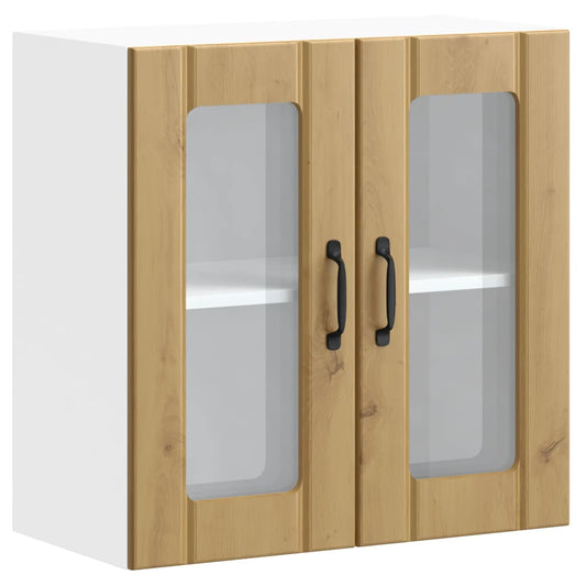 Kitchen Wall Cabinet with Glass Door "Lucca" Artisan Oak Kitchen Wall Cabinet with Glass Door "Lucca" Artisan Oak