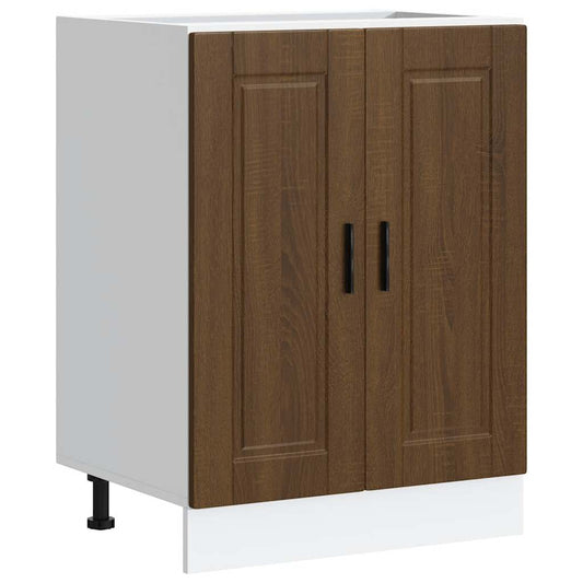 Kitchen Base Cabinet Porto Brown Oak Engineered Wood Kitchen Base Cabinet Porto Brown Oak Engineered Wood