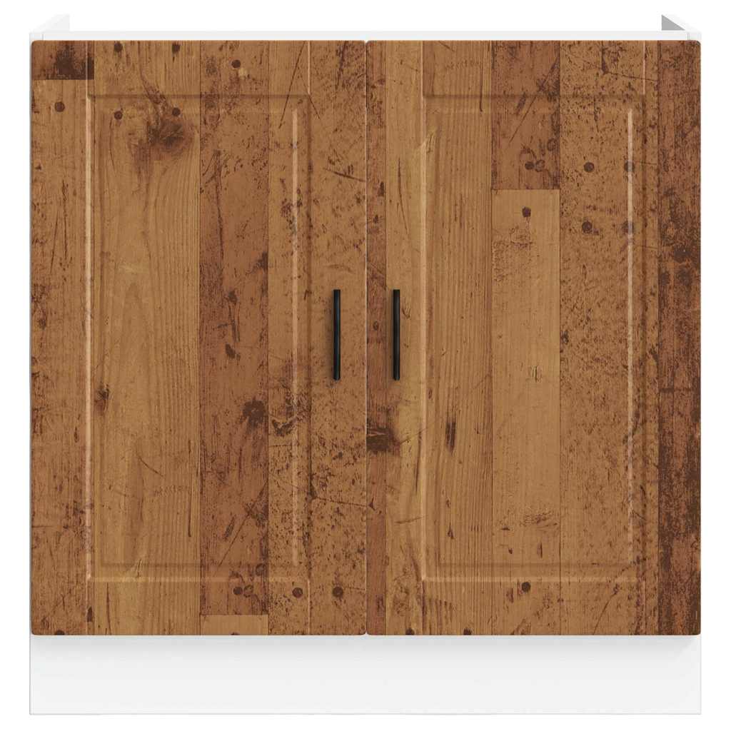 Sink Base Cabinet "Porto" Old Wood 80x46x81.5cm Engineered Wood