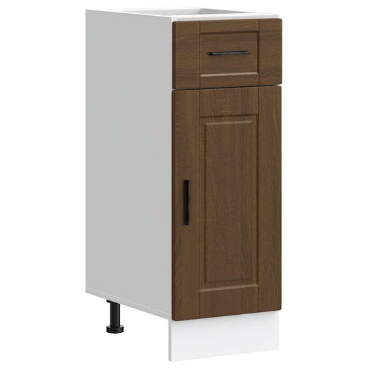 Kitchen Base Cabinet "Porto" Brown Oak Engineered Wood Kitchen Base Cabinet "Porto" Brown Oak Engineered Wood