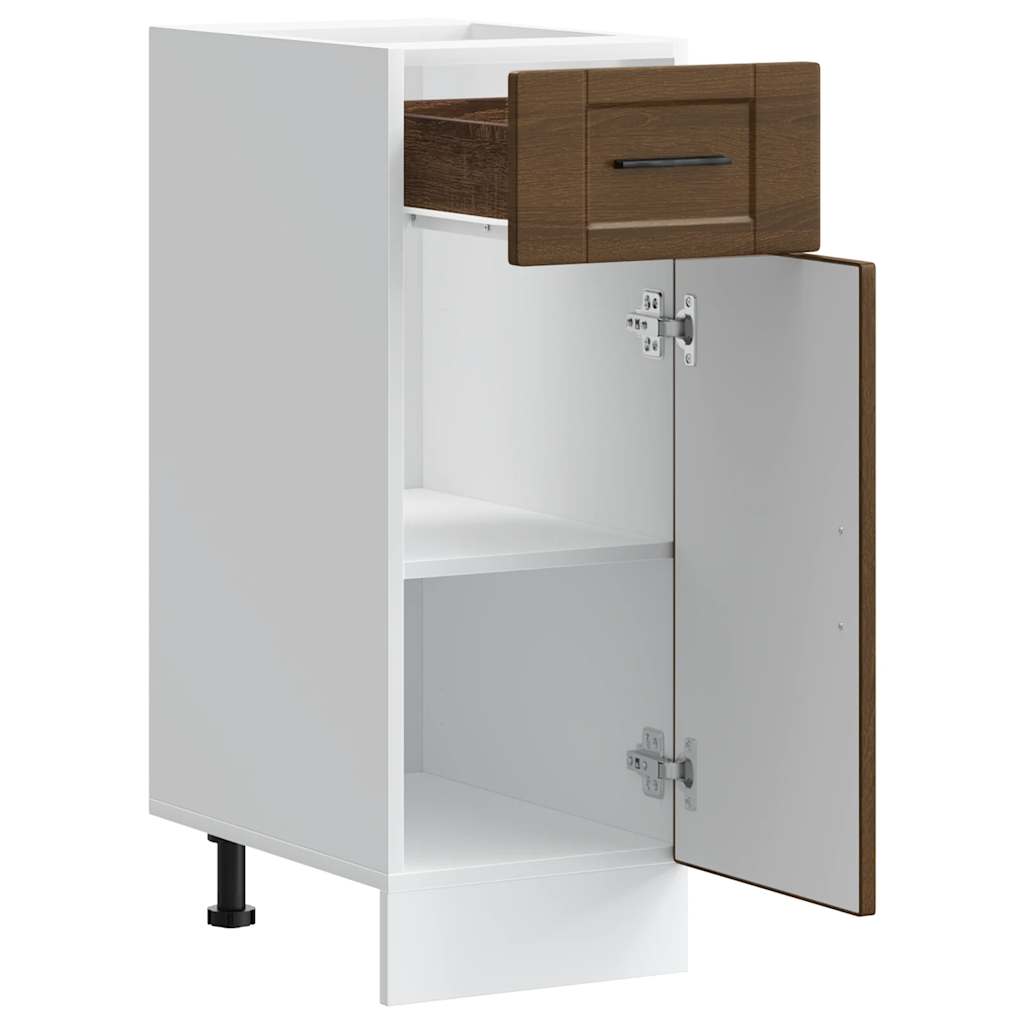 Kitchen Base Cabinet "Porto" Brown Oak Engineered Wood