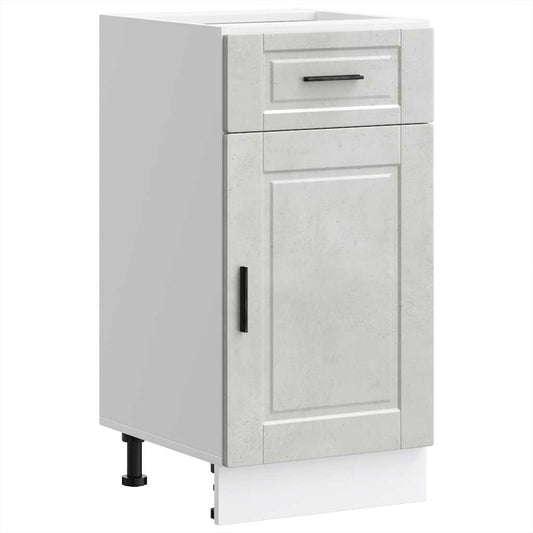 Kitchen Base Cabinet "Porto" Concrete Grey Engineered Wood Kitchen Base Cabinet "Porto" Concrete Grey Engineered Wood