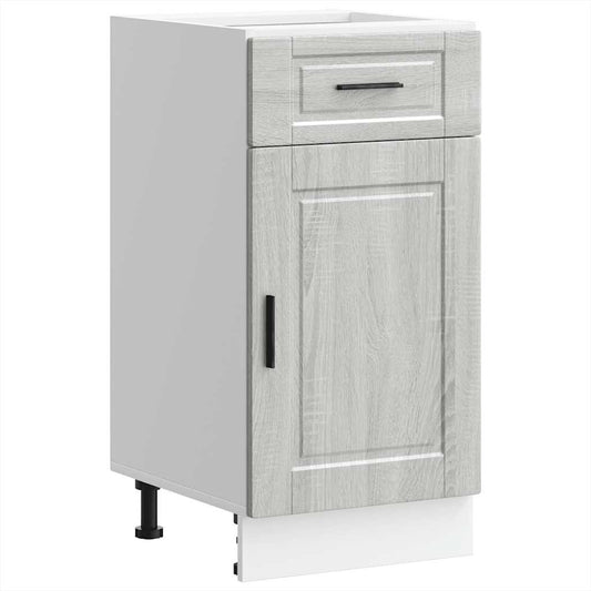 Kitchen Base Cabinet "Porto" Grey Sonoma Engineered Wood Kitchen Base Cabinet "Porto" Grey Sonoma Engineered Wood