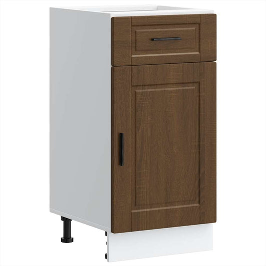 Kitchen Base Cabinet "Porto" Brown Oak Engineered Wood Kitchen Base Cabinet "Porto" Brown Oak Engineered Wood
