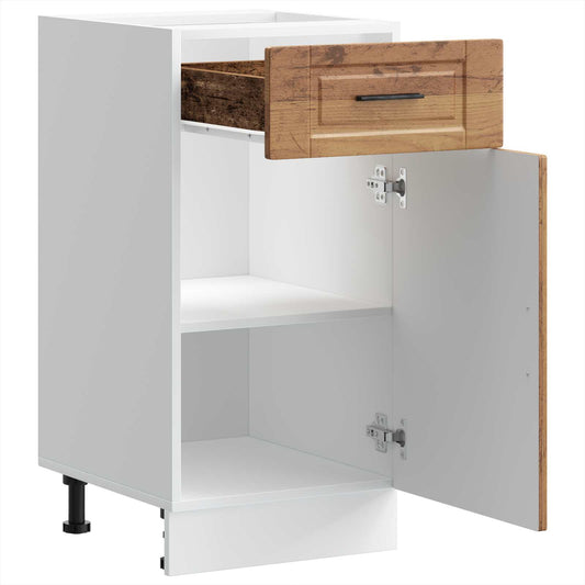 Kitchen Base Cabinet "Porto" Old Wood Engineered Wood Kitchen Base Cabinet "Porto" Old Wood Engineered Wood