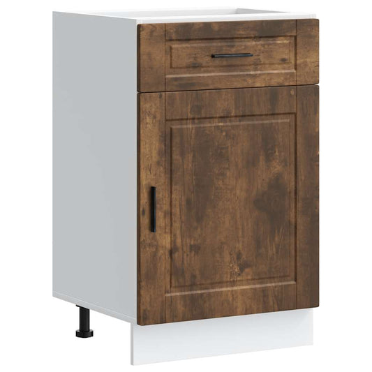 Kitchen Base Cabinet "Porto" Smoked Oak Engineered Wood Kitchen Base Cabinet "Porto" Smoked Oak Engineered Wood
